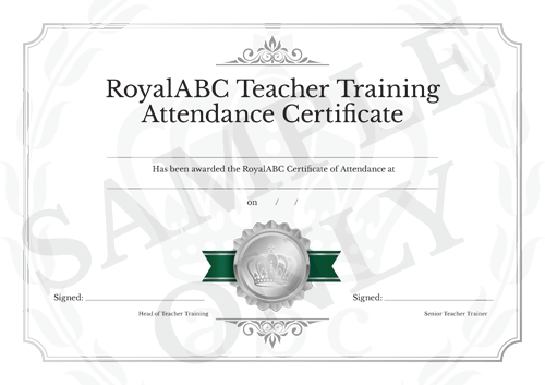 RoyalABC Attendance Certificate